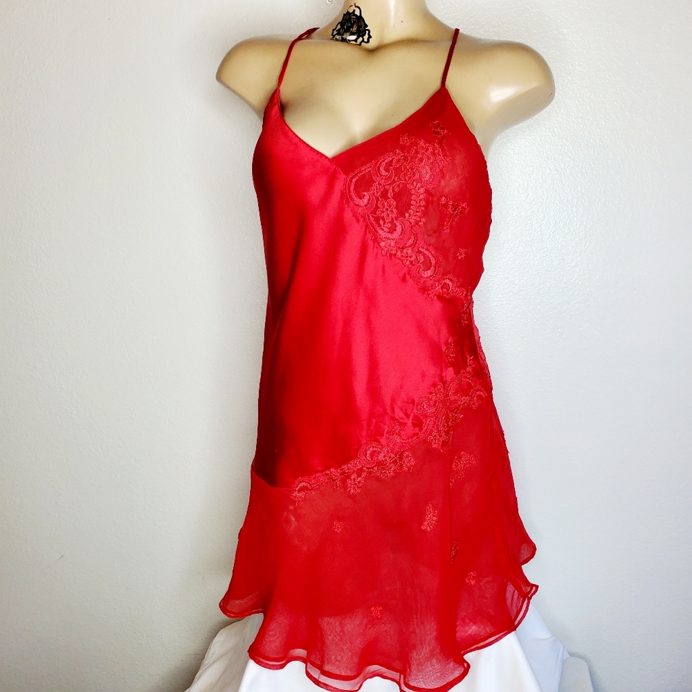 Josie red satin nighty size S